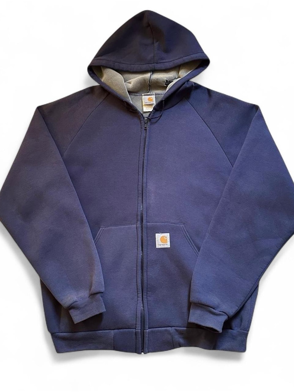 Carhartt mens Dark Navy Full-Zip Hooded Sweatshirt XL